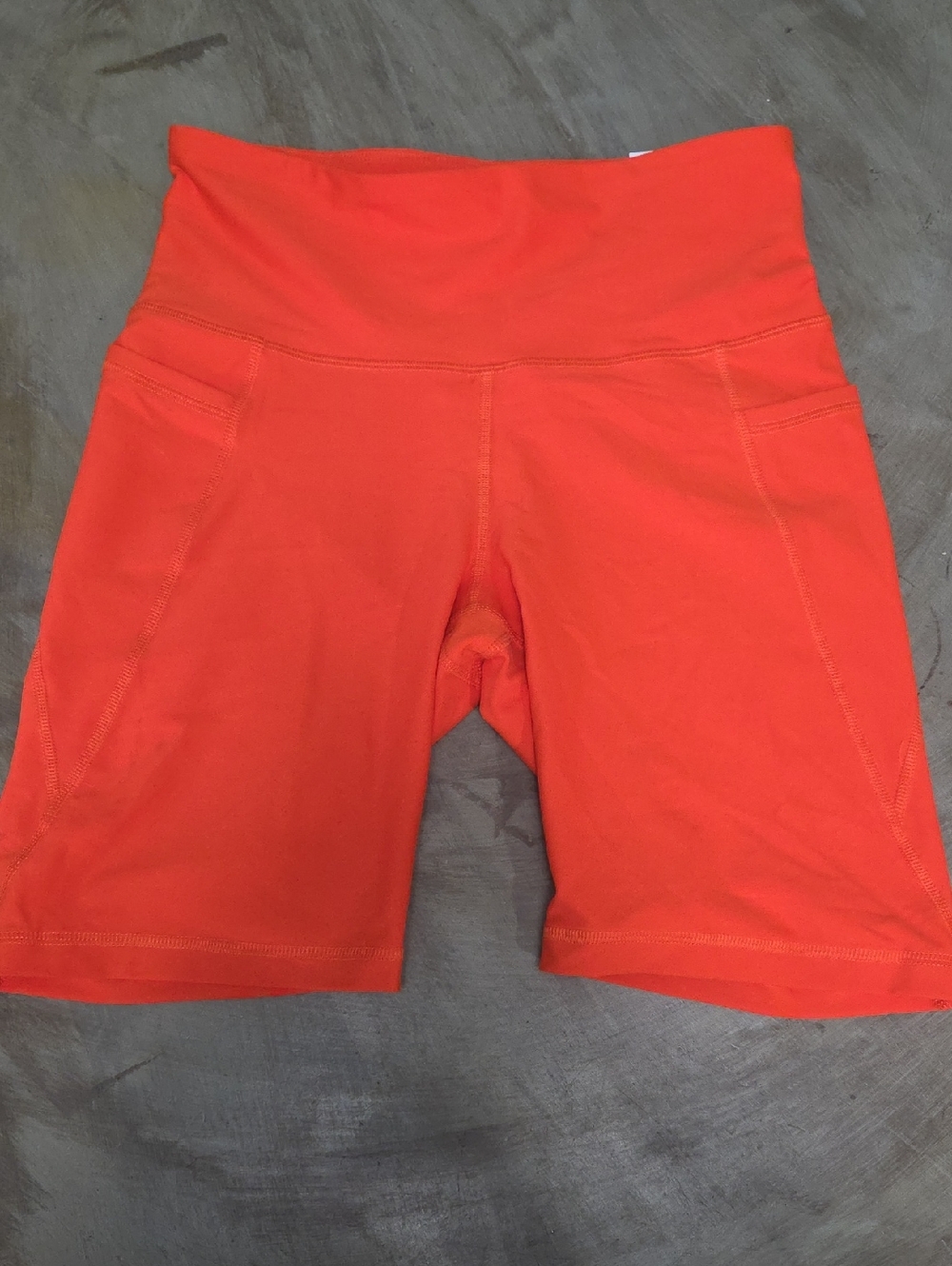 Old Navy Bright Orange High-Rise Bike Shorts